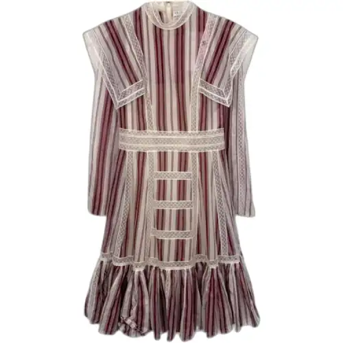 DIOR Long Sleeved Dress Women's Red