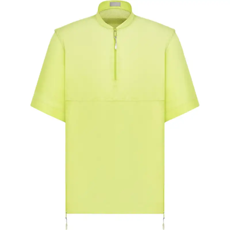 DIOR Polo Shirts Men's Yellow Polo Collar Moderate Straight Fit