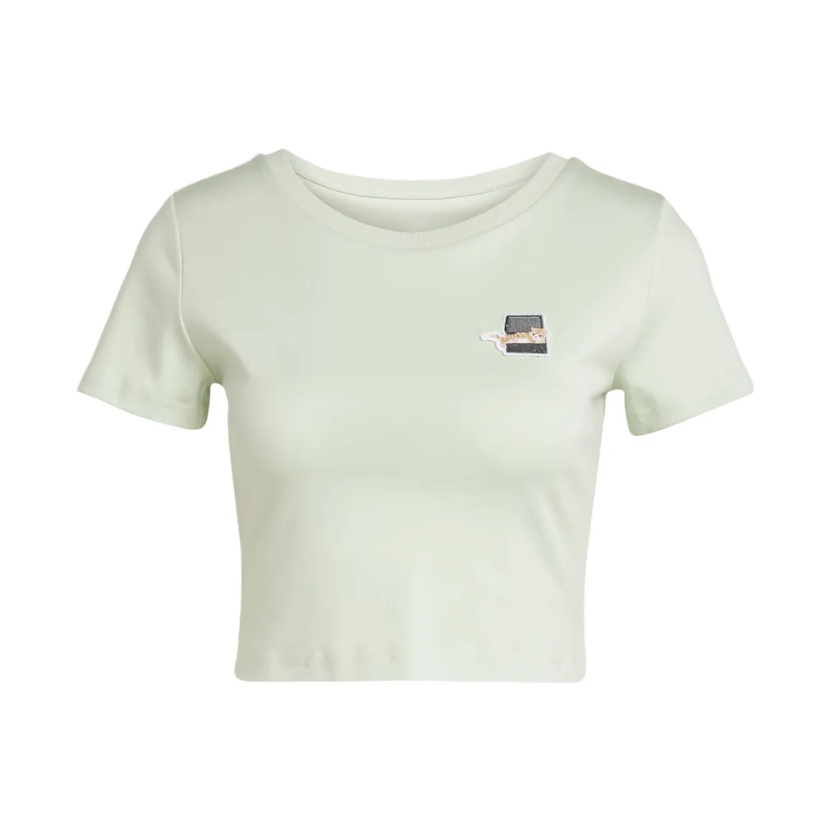 Adidas CROPPED SS25 T Shirt Women's Linen Green