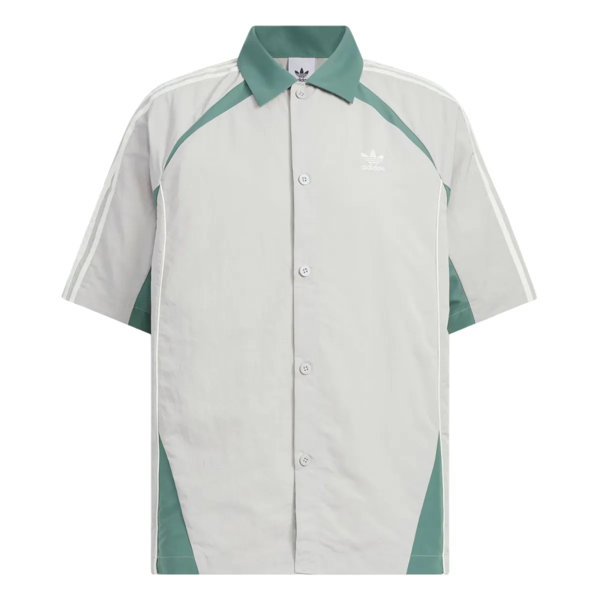 Adidas Originals RETRO Shirt Men's Light Gray/Detective Emeralds