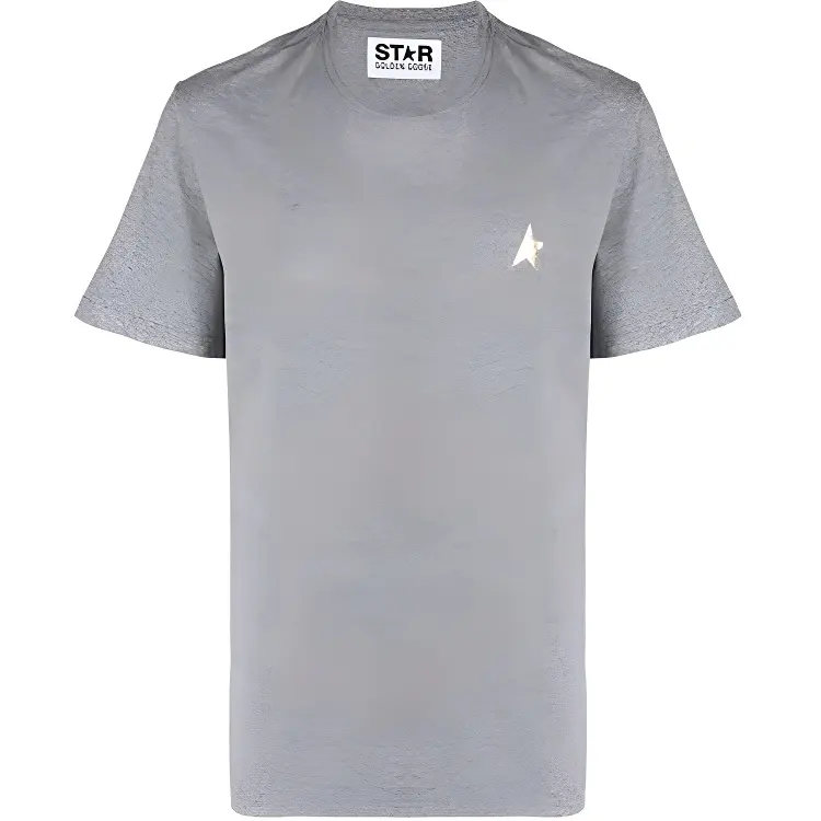 Golden Goose T Shirts Men's Gray Crew Neck Moderate