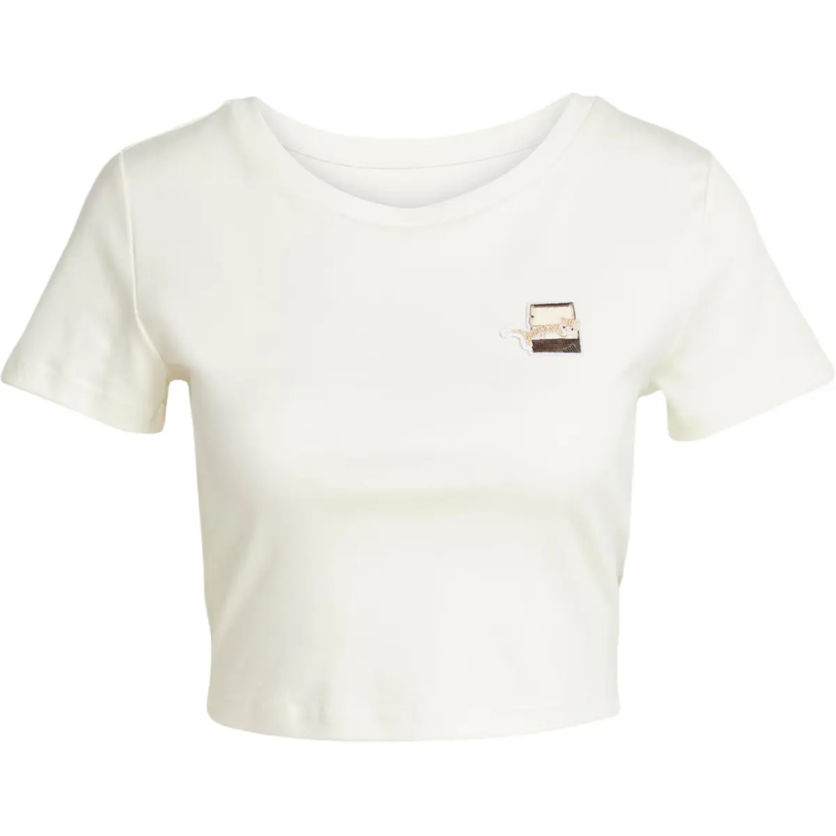 Adidas CROPPED SS25 T Shirt Women's Jade White