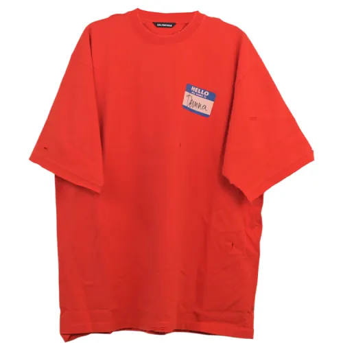 Balenciaga T Shirt Men's Orange Red