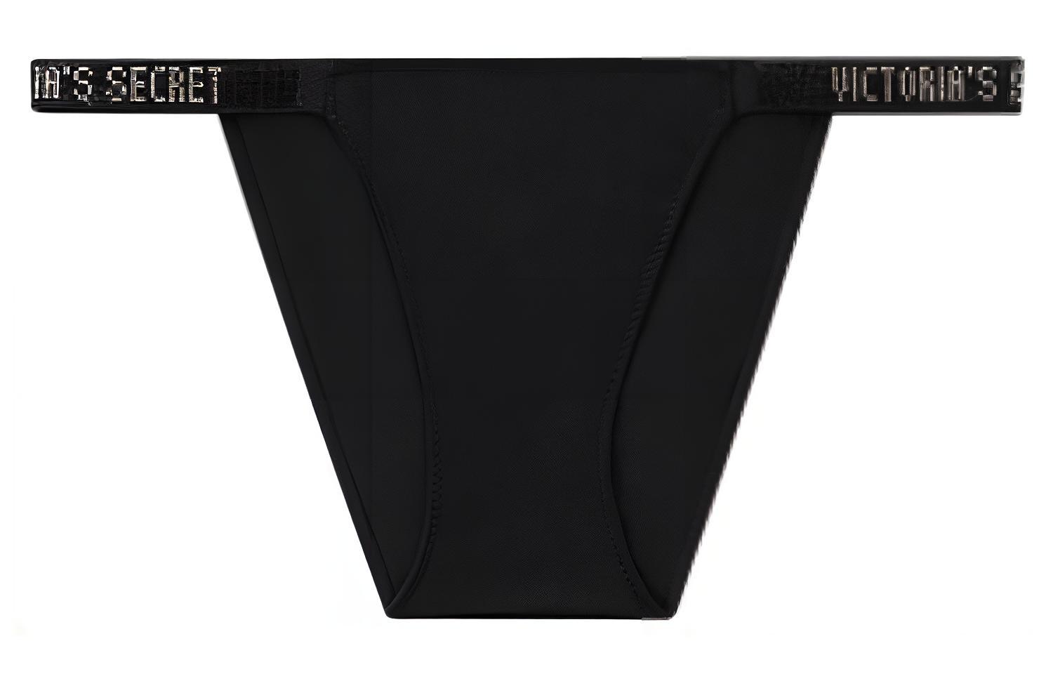 Женские трусы Victoria's Secret Logo Thong (черные)