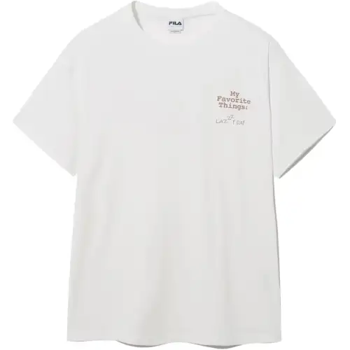 FILA T Shirts Unisex White Crew Neck