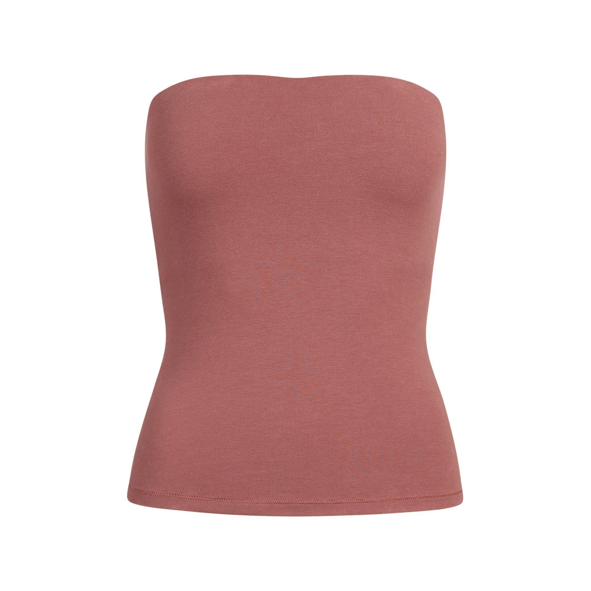 SKIMS SS25 COTTON JERSEY TUBE TOP soft and comfortable solid color slim fit strapless tube top for women