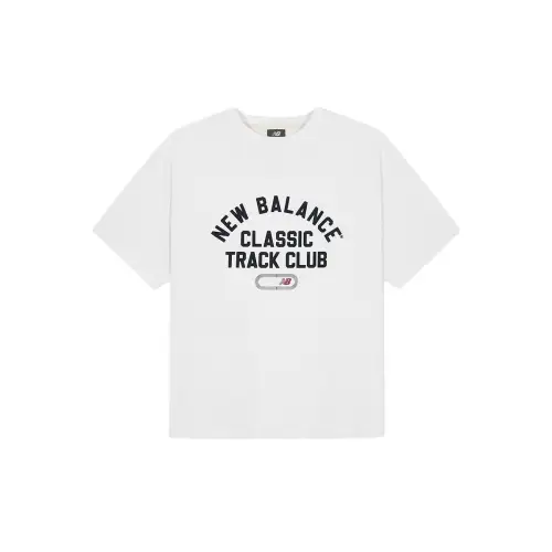 New Balance SEMI Over FITTrack Club T Shirt Unisex White