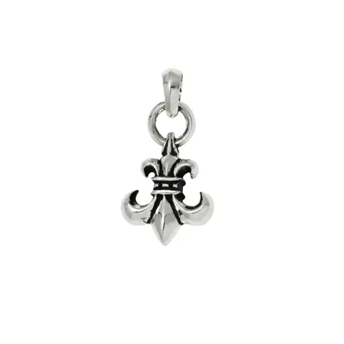 Chrome Hearts Crow Heart Trumpet-shaped Scout Flower Pendant Unisex Couple Style Silver