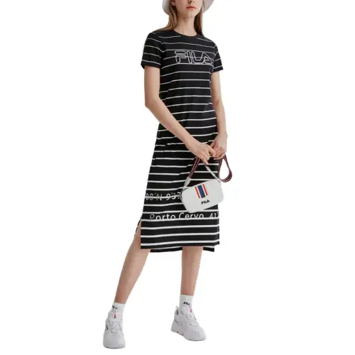 FILA Short Sleeved Dress Women's Jet Black