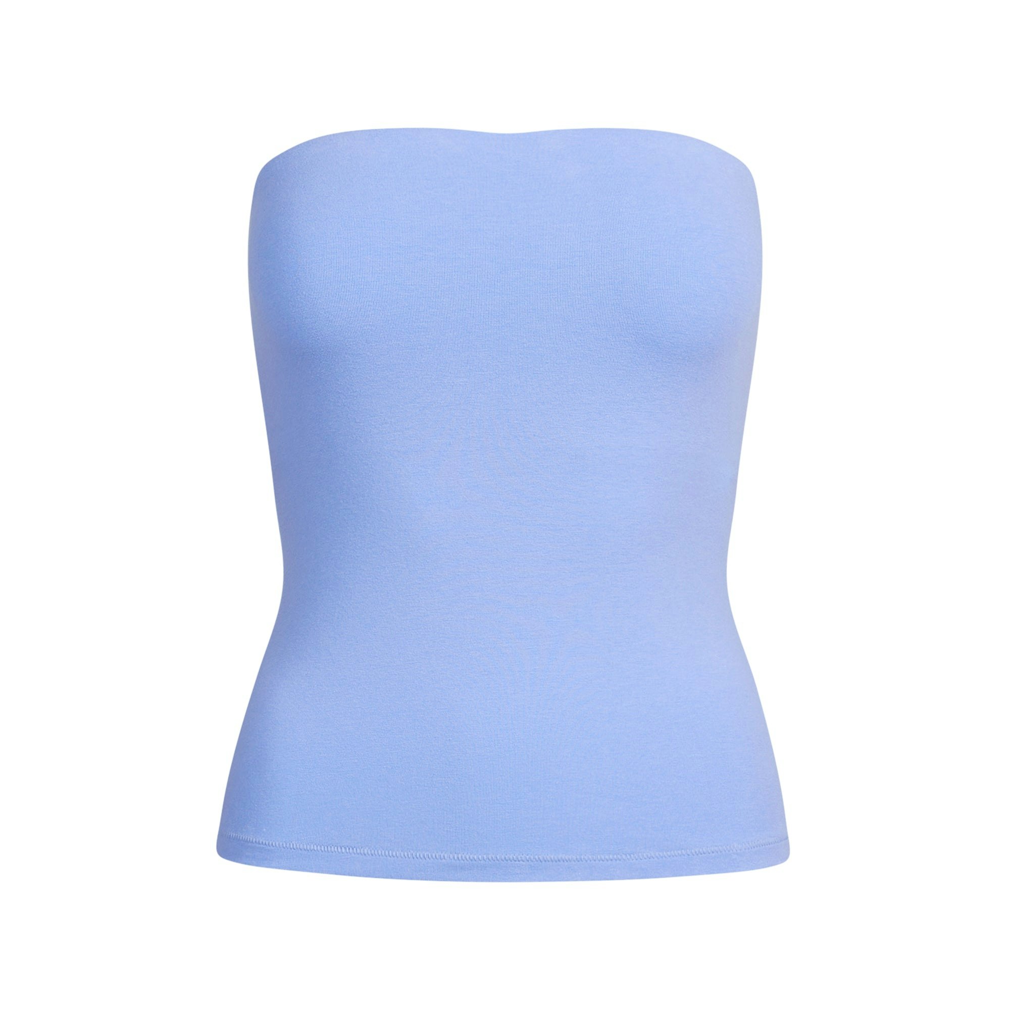 SKIMS SS25 COTTON JERSEY TUBE TOP soft and comfortable solid color strapless slim fit tube top for women