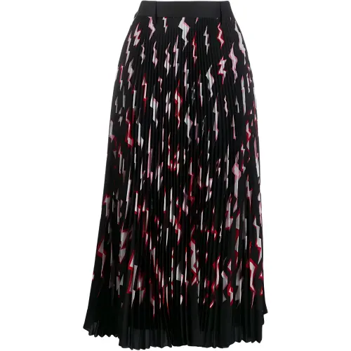 Prada pleated lightning bolt skirt