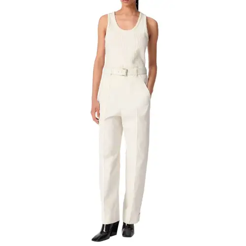 Bottega Veneta SS25 Casual Pants Women's Icing Sugar