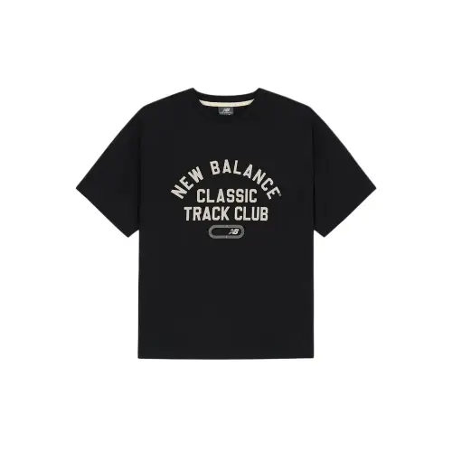 New Balance Track ClubSEMI Over FIT T Shirt Unisex Black