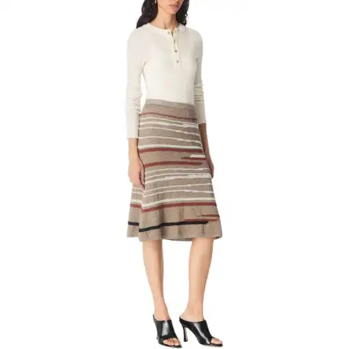 Bottega Veneta SS25 Knit Long Skirt Women's Multicolor