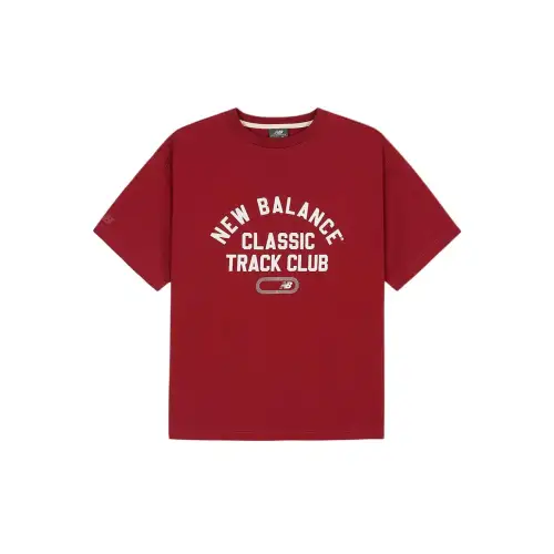 New Balance Track ClubSEMI Over FIT T Shirt Unisex Red
