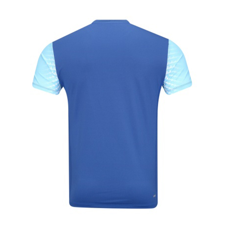 Li Ning Game Day Summer Badminton Jersey Moisture Wicking Training Suit Men’s French Porcelain Blue