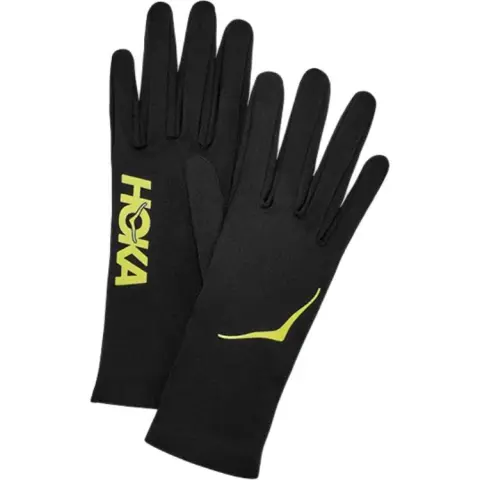 HOKA ONE ONE Original Design Polyamide, Elastane, Polyester Gloves Unisex Black/Orange