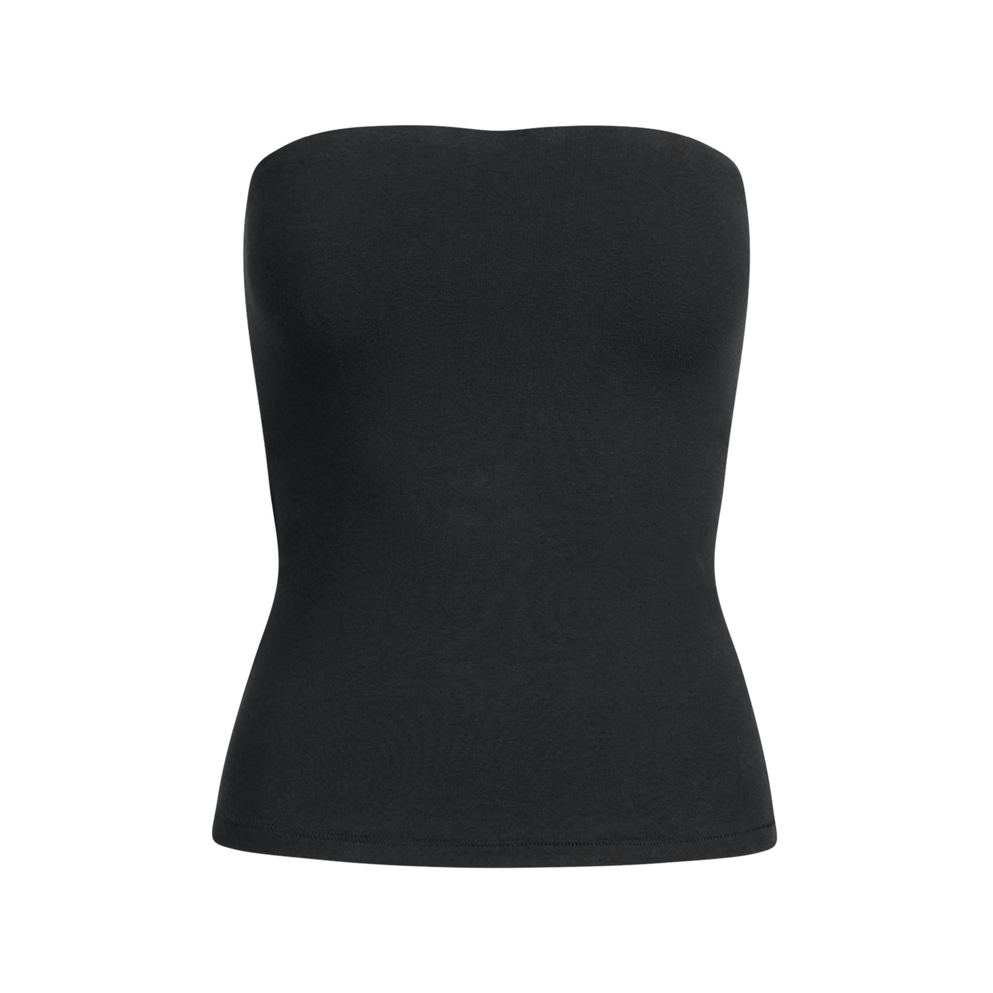 SKIMS SS25 COTTON JERSEY TUBE TOP soft, comfortable and slim solid color strapless tube top for women
