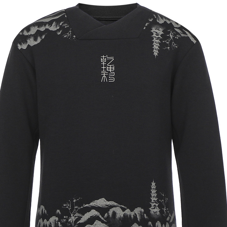 Мужское худи adidas Crewneck (черное) — фото 3