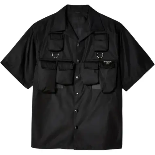PRADA Triangle Plaque Short Sleeved Cargo Shirt