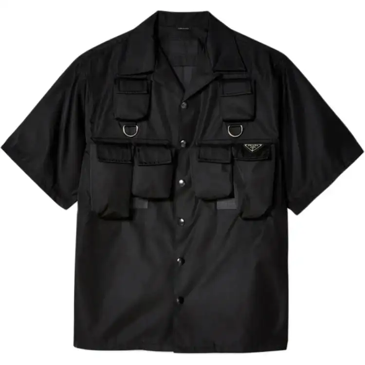 PRADA Triangle Plaque Short Sleeved Cargo Shirt