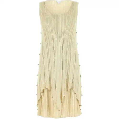 Bottega Veneta Embellished Pleated Mini Dress