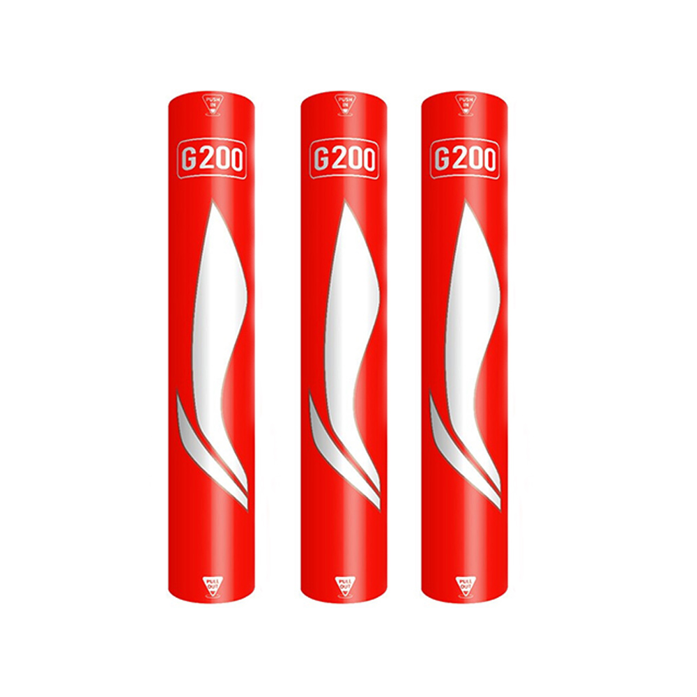 Li Ning G200 Goose Feather Shuttlecock 12 Pack Goose Feather Match Ball Shuttlecocks