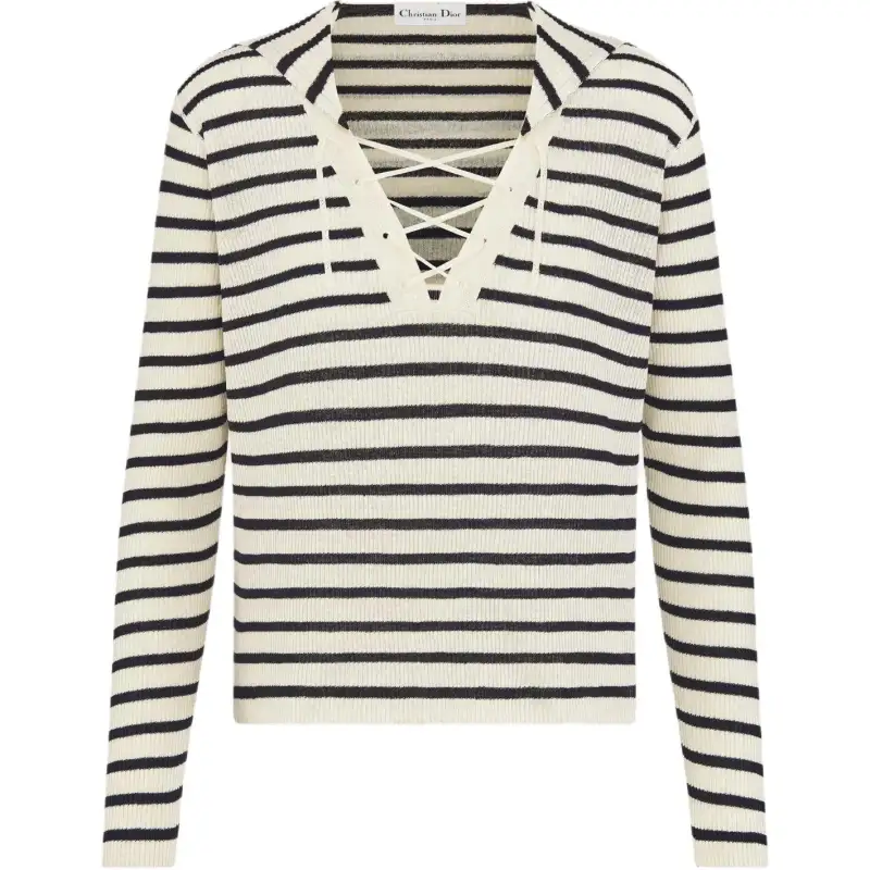 DIOR Sweaters Women's Ecru Lace Up Moderate Other