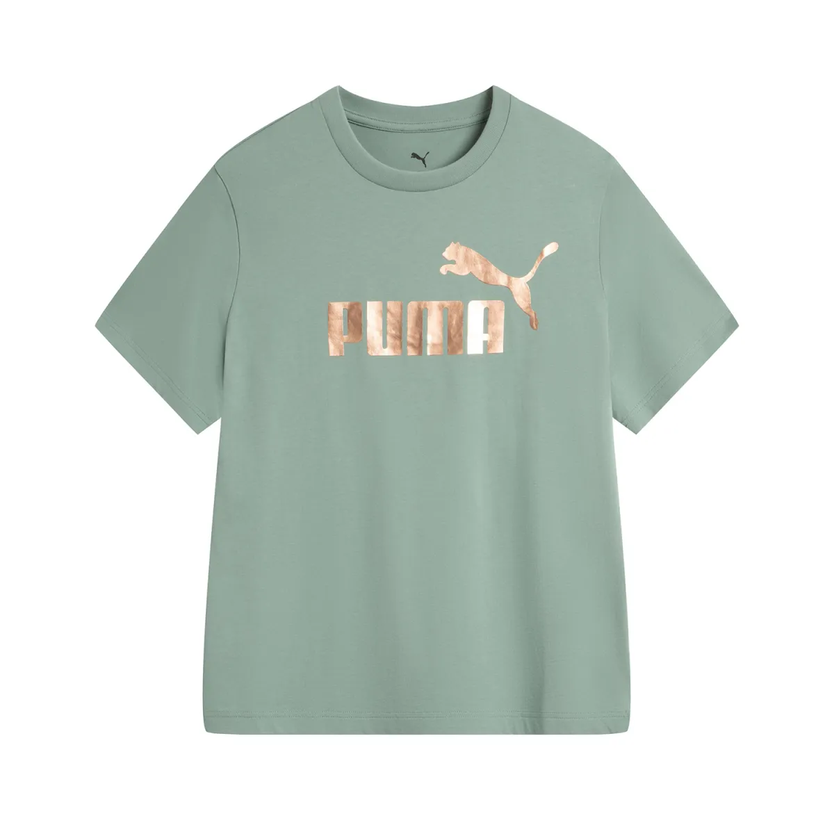 PUMA T-Shirts Unisex Green Crew Neck Moderate