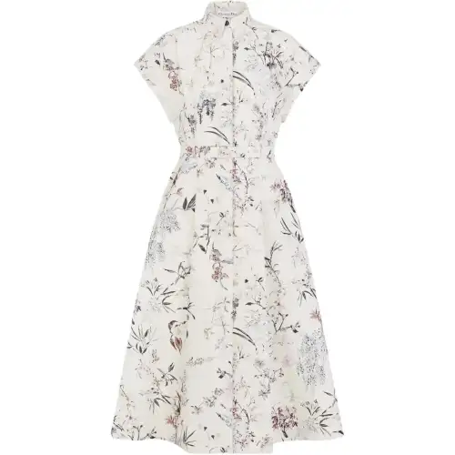 DIOR Short Sleeved Dress Women's White