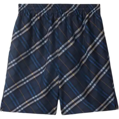 Burberry Check Pattern Knee Length Shorts