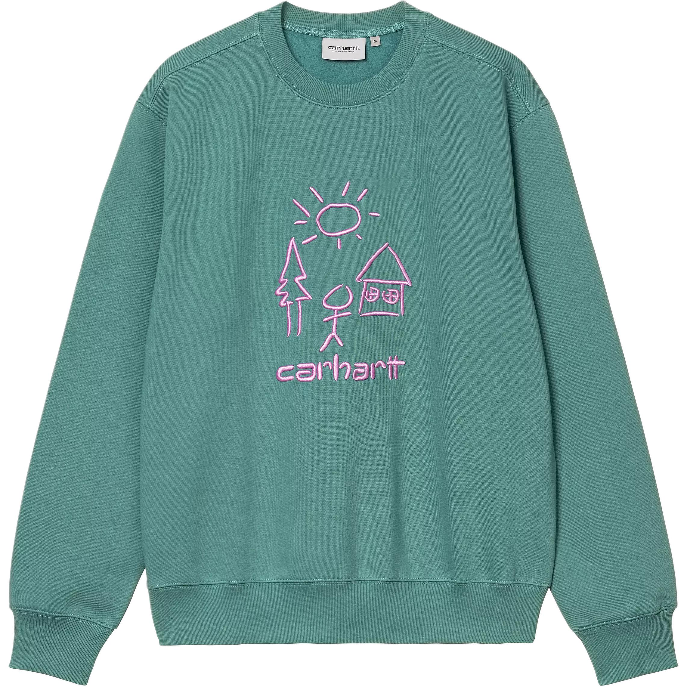 Мужской свитшот Carhartt WIP SS25 Masterpiece (серый)