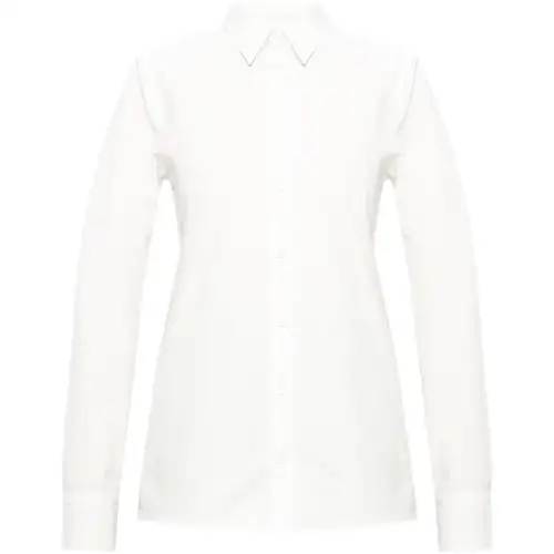 Bottega Veneta Shirts Women's White Pointed Collar Moderate Other