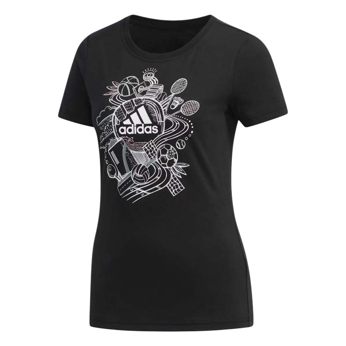 Adidas Sportlife T Shirt Women's Black