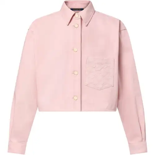 Lv Cropped Denim Shirt