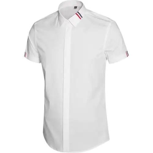 DIOR Shirts Men's White Pointed Collar Moderate