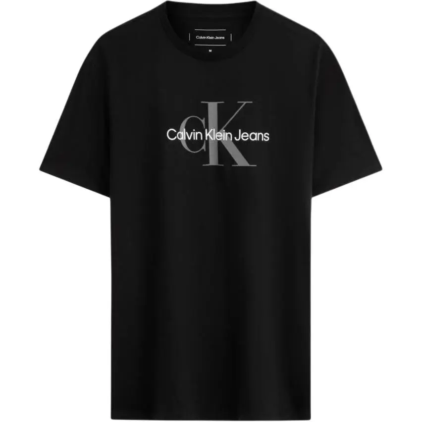 Calvin Klein T-Shirts Men's Black Crew Neck Moderate