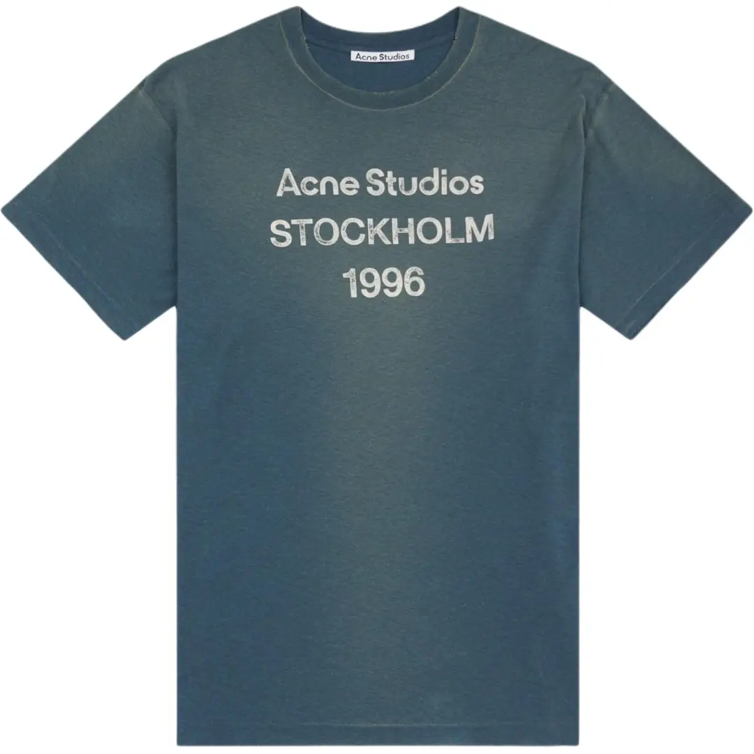 Acne Studios Logo Printed Crewneck T Shirt