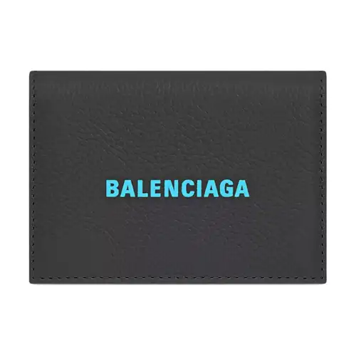 Balenciaga Grain Cow Leather Wallet Mini Unisex Black