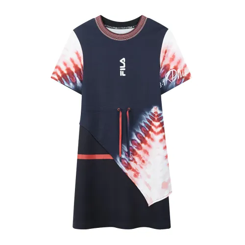 FILA Short Sleeved Dress Women's Navy Sea Blue