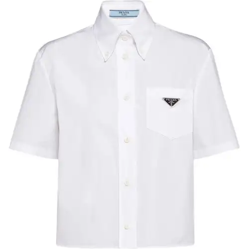 PRADA Shirts Men's White Lapel Moderate Other