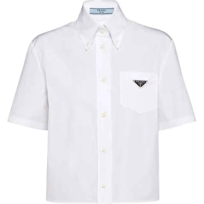 PRADA Shirts Men's White Lapel Moderate Other