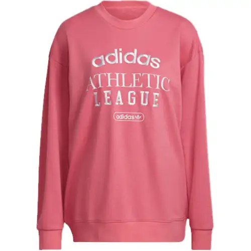 Adidas Originals Sweatshirts Women's Rose Red Crew Neck Moderate Regular