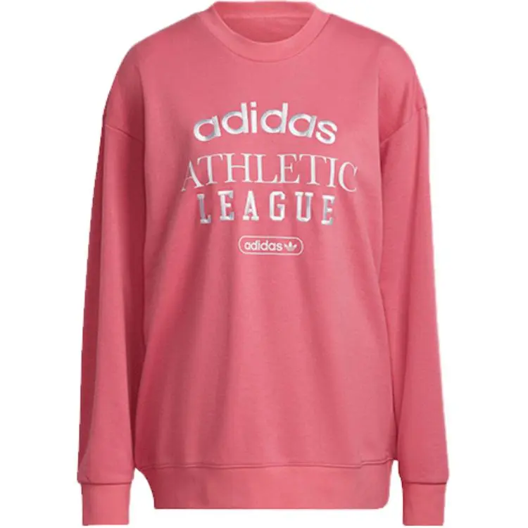 Adidas Originals Sweatshirts Women's Rose Red Crew Neck Moderate Regular