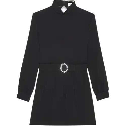 SAINT LAURENT Backless Belted Dress