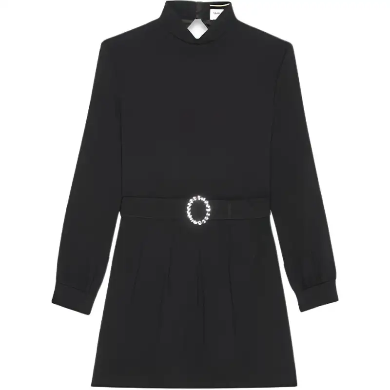 SAINT LAURENT Backless Belted Dress
