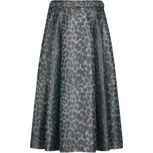 DIOR Casual Long Skirt Women's Blue Gray