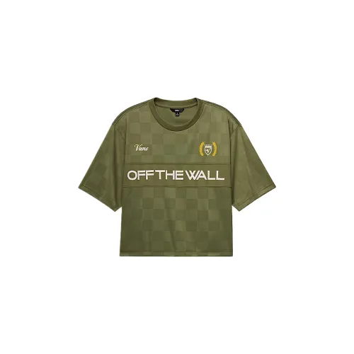 Vans Sports Drop Shoulder Sleeve T Shirt Women's Green
