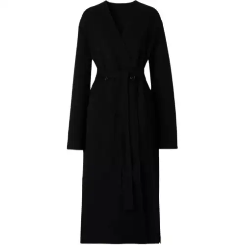 Burberry Velvet Jackets Women's Black V Neck Moderate