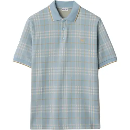 Burberry checked cotton polo shirt